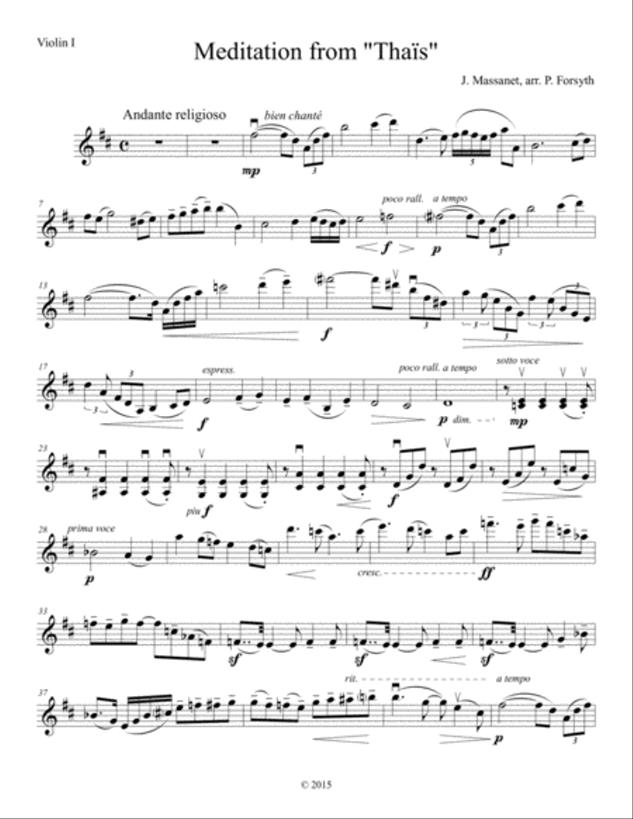 Meditation String Quartet scores gallery preview page 1