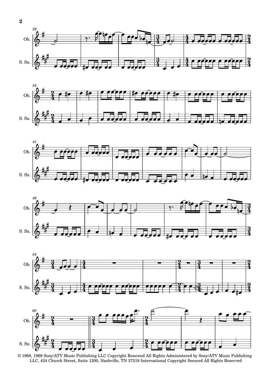 Blackbird Woodwind Duet scores gallery preview page 2