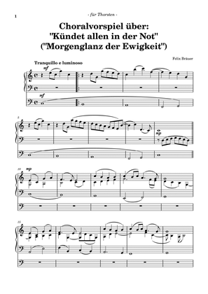 Book cover for Choralvorspiel über "Kündet allen in der Not" ("Morgenglanz der Ewigkeit")