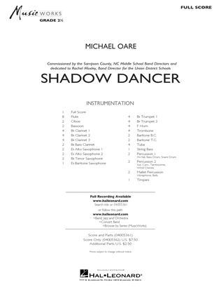 Book cover for Shadow Dancer - Full Score