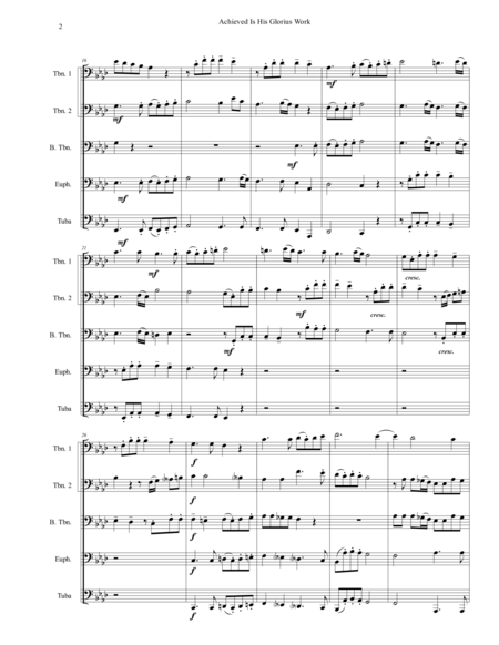 Low Brass-Achieved His Glorius Work from the Creation-Score image number null