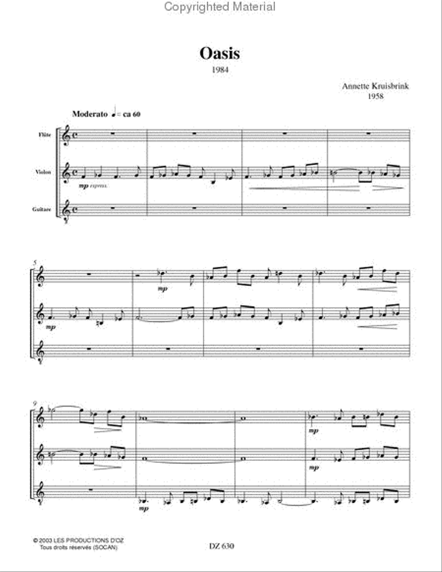 Oasis Oasis Flute scores gallery preview page 2