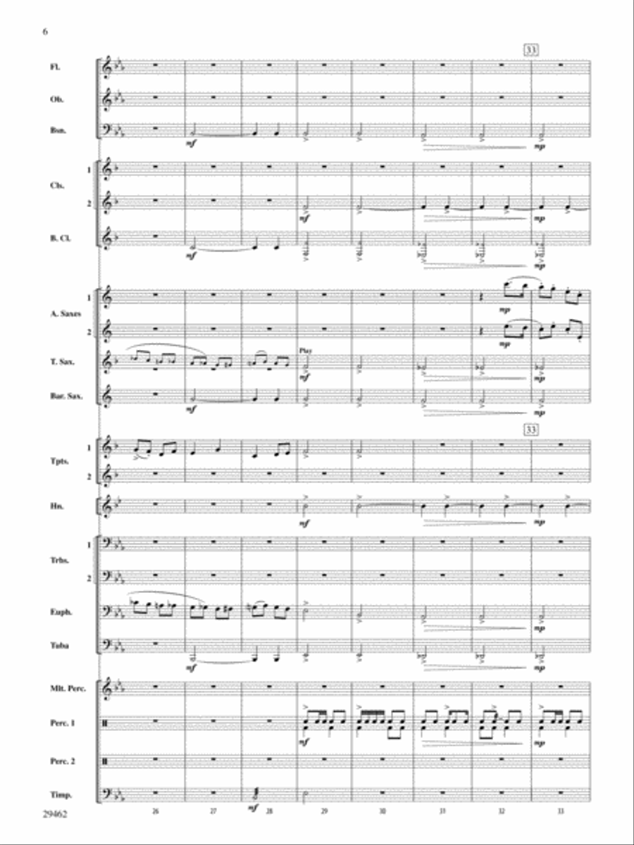 Fantasy on an Early American Marching Tune: Score Concert Band scores gallery preview page 6