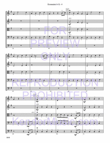 Ecossaise In G (Full Score)