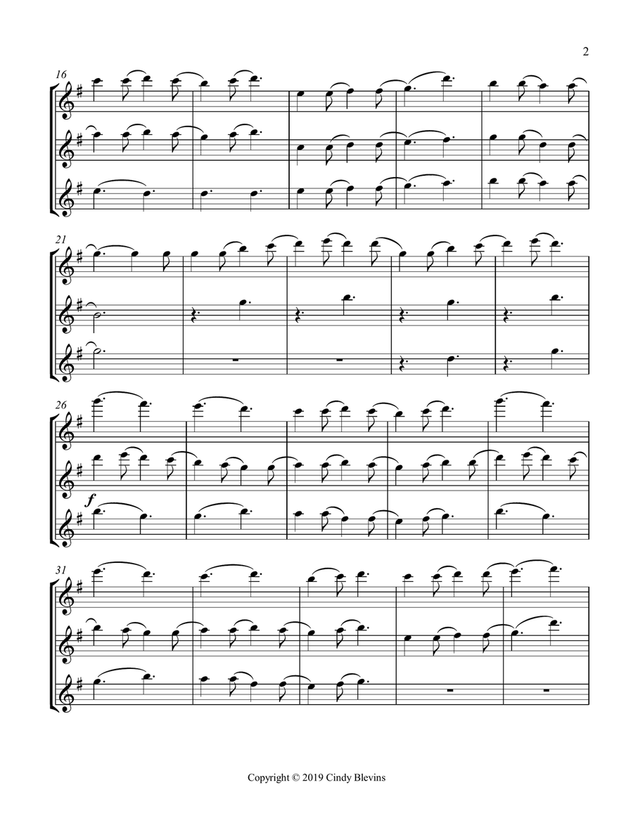 In Dulci Jubilo, for Flute Trio Flute Trio scores gallery preview page 3