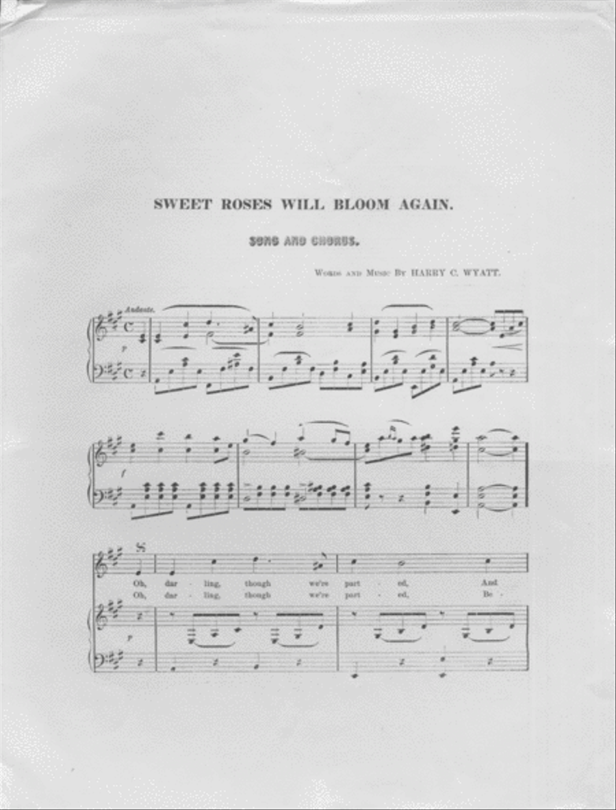 Sweet Roses Will Bloom Again. Song and Chorus Choir scores gallery preview page 2