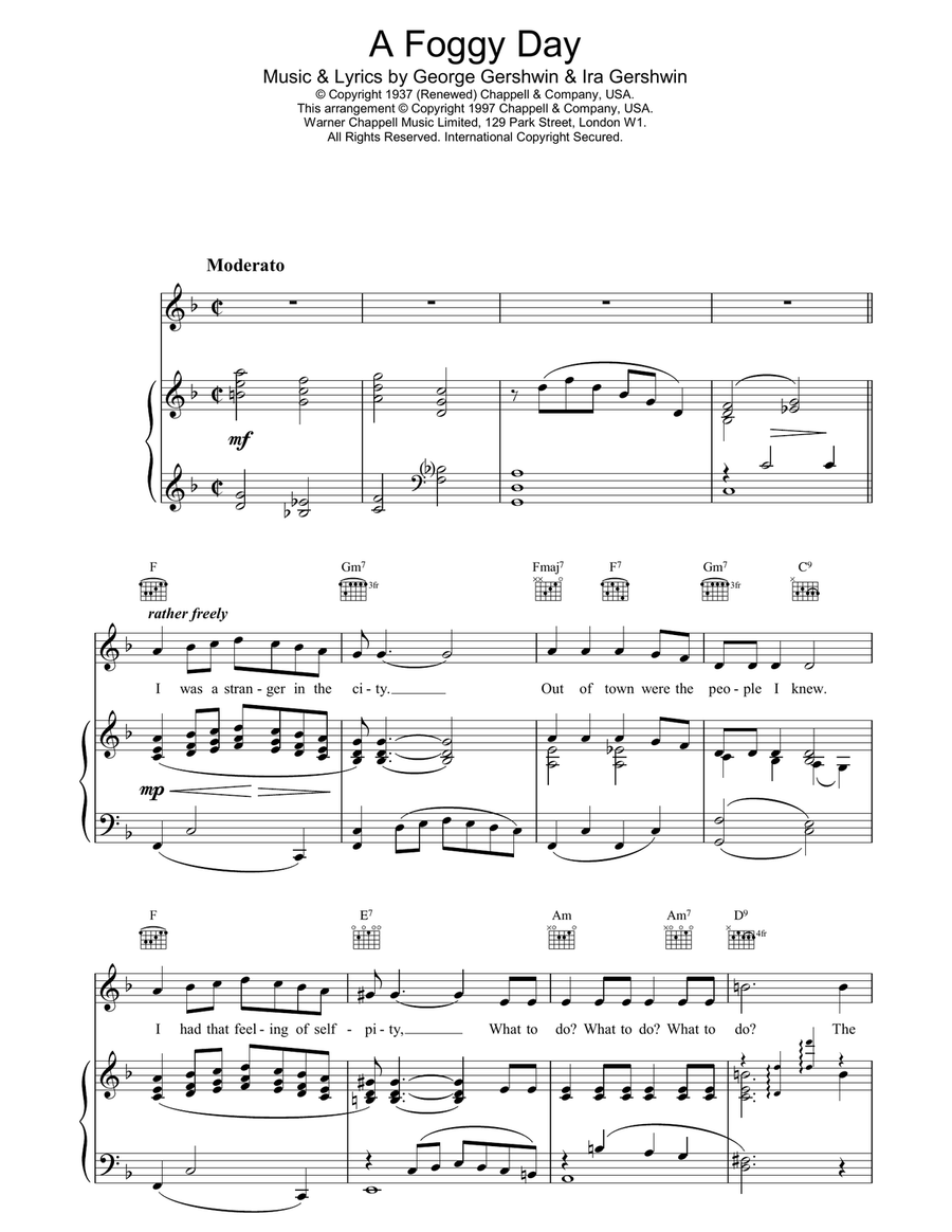 A Foggy Day (In London Town) Acoustic Guitar scores gallery preview page 1