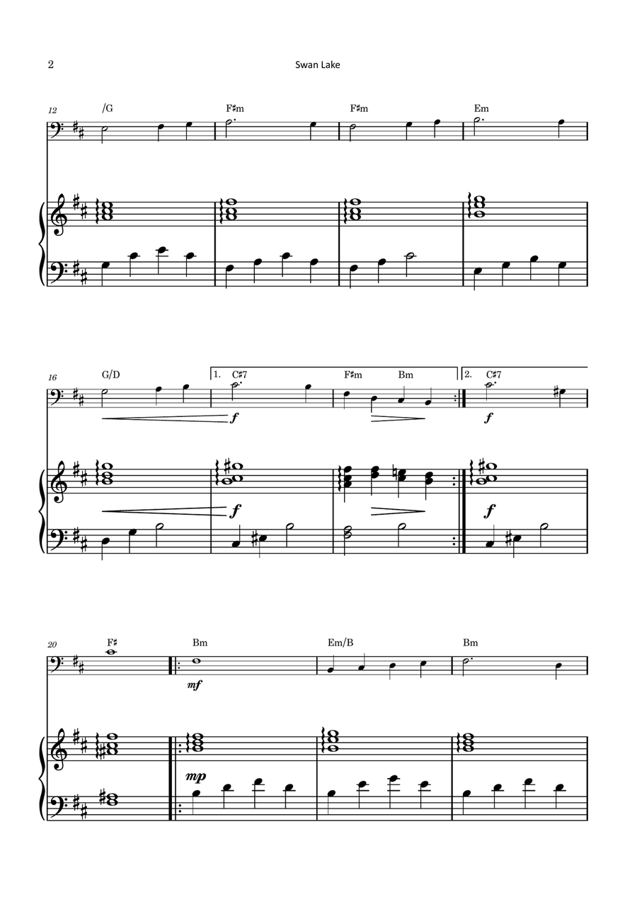 Swan Lake Chamber Music scores gallery preview page 2