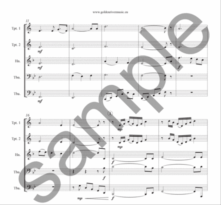 Love theme from 'Romeo and Juliet': A Time for Us Brass Quintet scores gallery preview page 3