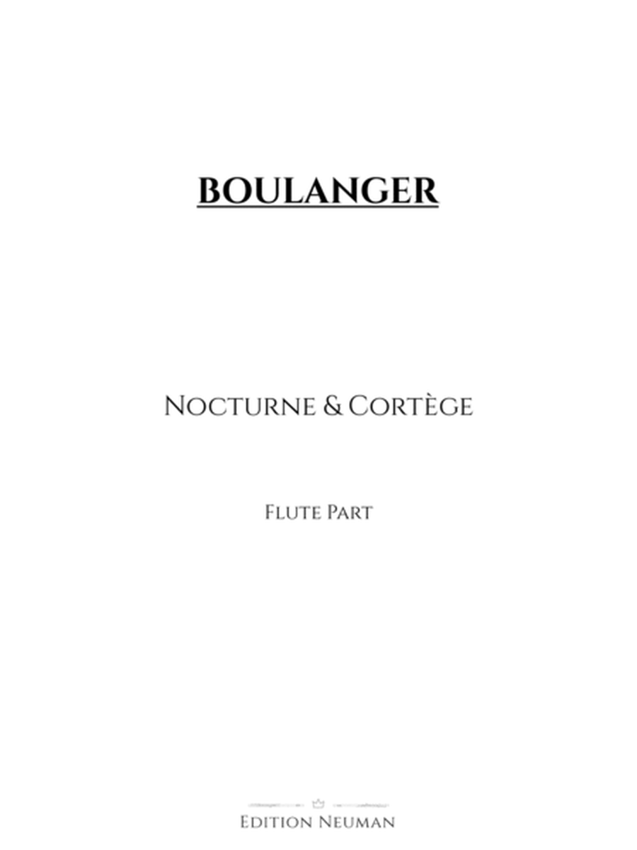 Lili Boulanger Nocturne et Cortège for Flute and Piano