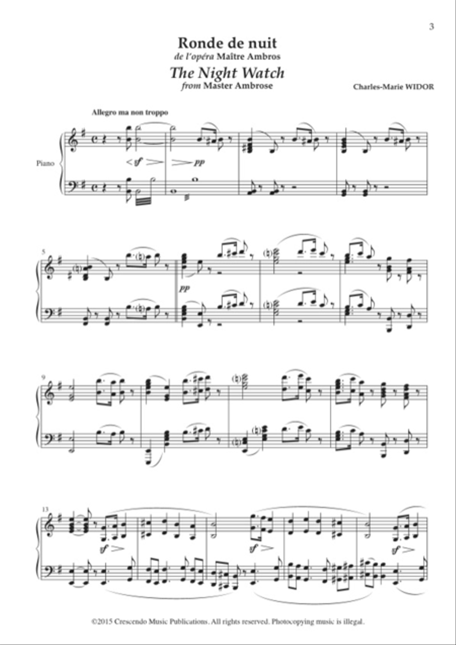 Ronde de nuit, from Maitre Ambros Piano Solo scores gallery preview page 2