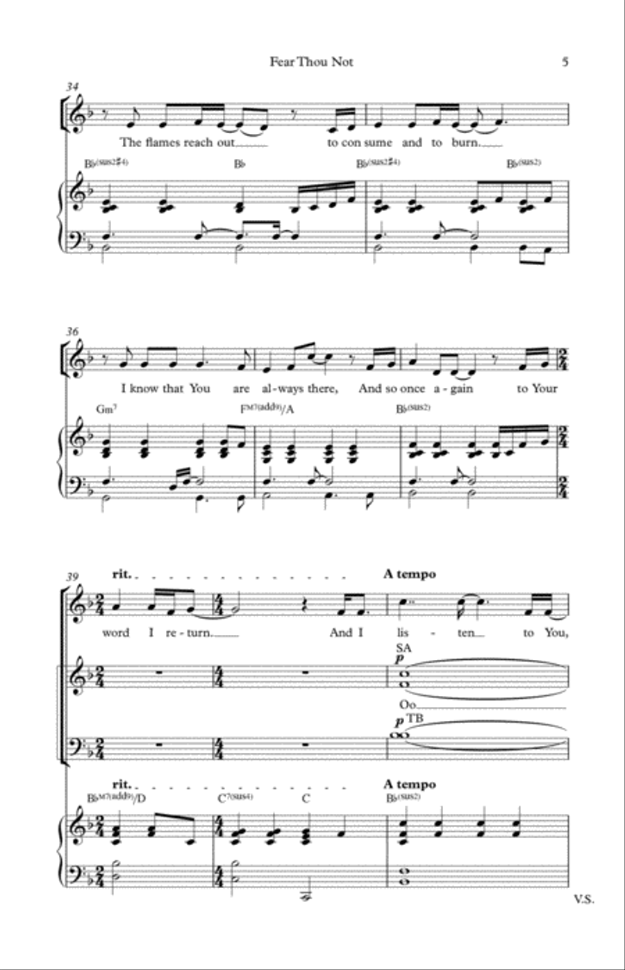 Fear Thou Not 4-Part scores gallery preview page 5
