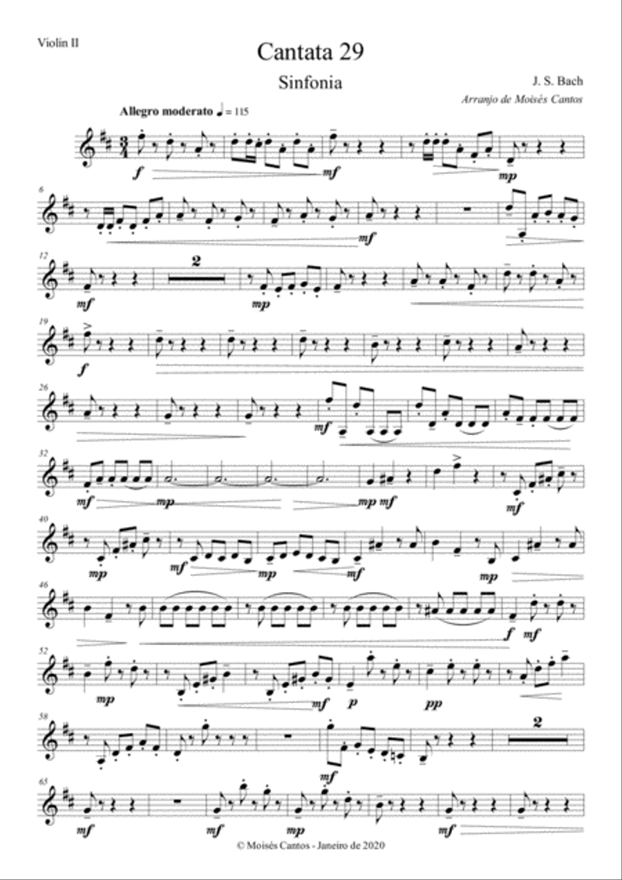 Arrangement to string orchestra of Bach masterpeace. String Orchestra scores gallery preview page 3