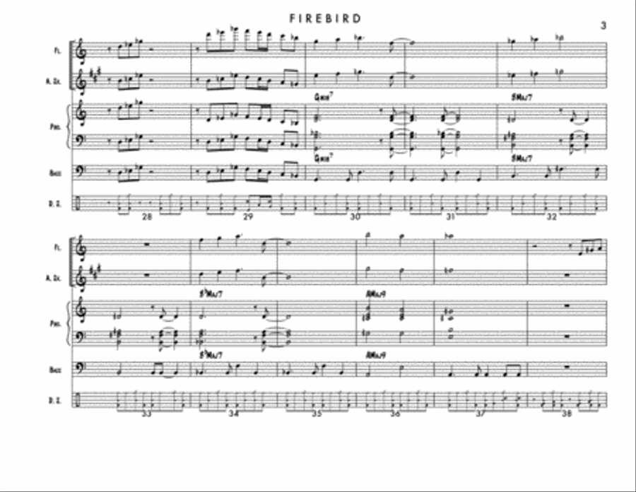 Firebird, BMI Work #17075594 (Full Score) Jazz Ensemble scores gallery preview page 3