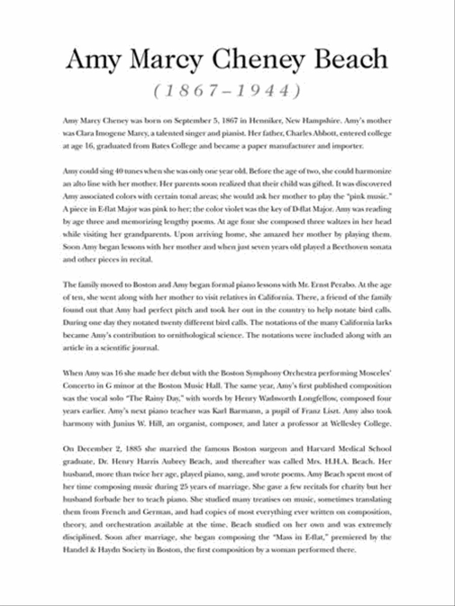 Piano Music of Amy Beach Piano Music of Amy Beach Piano Solo scores gallery preview page 3