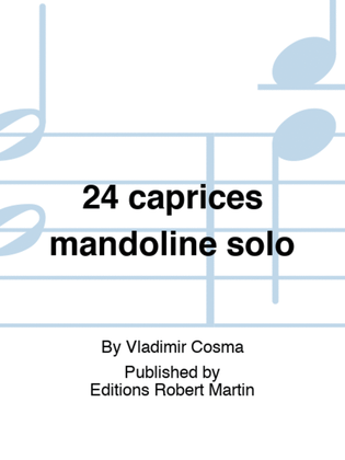 24 caprices mandoline solo