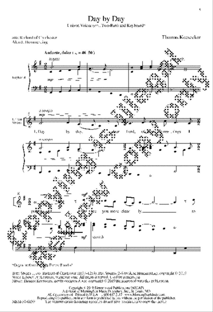 Day by Day Unison Choir scores gallery preview page 2