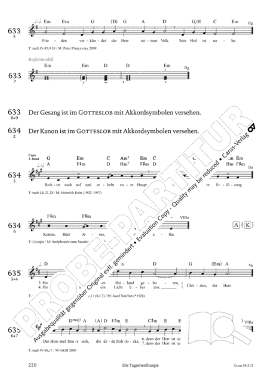 Gitarrenbuch zum Gotteslob Guitar scores gallery preview page 204