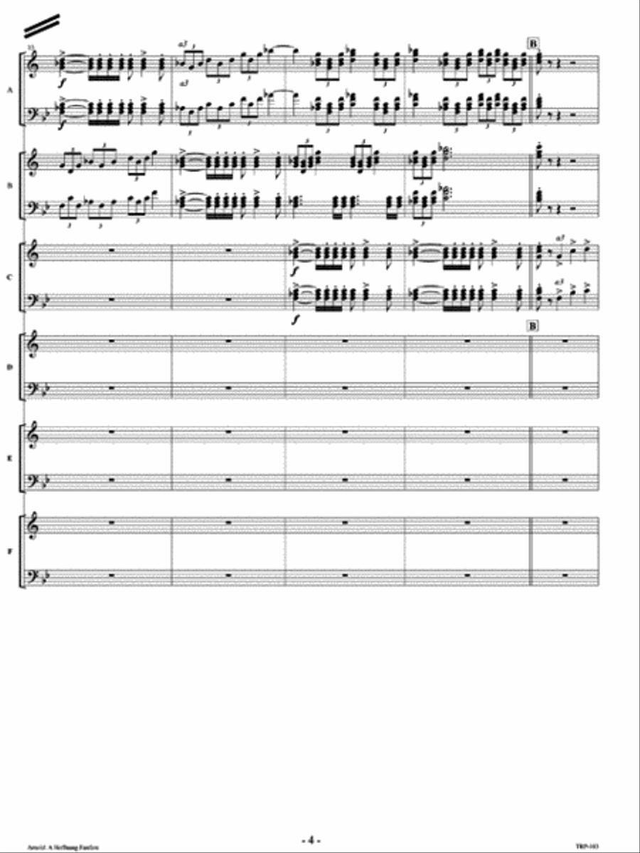 A Hoffnung Fanfare (original) Small Ensemble scores gallery preview page 5