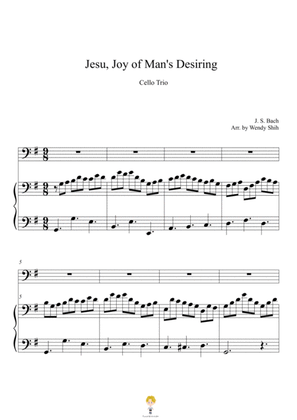 Jesu, Joy of Man's Desiring For Cellos