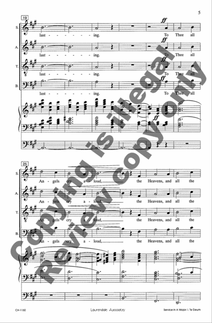 I. Te Deum 4-Part scores gallery preview page 5