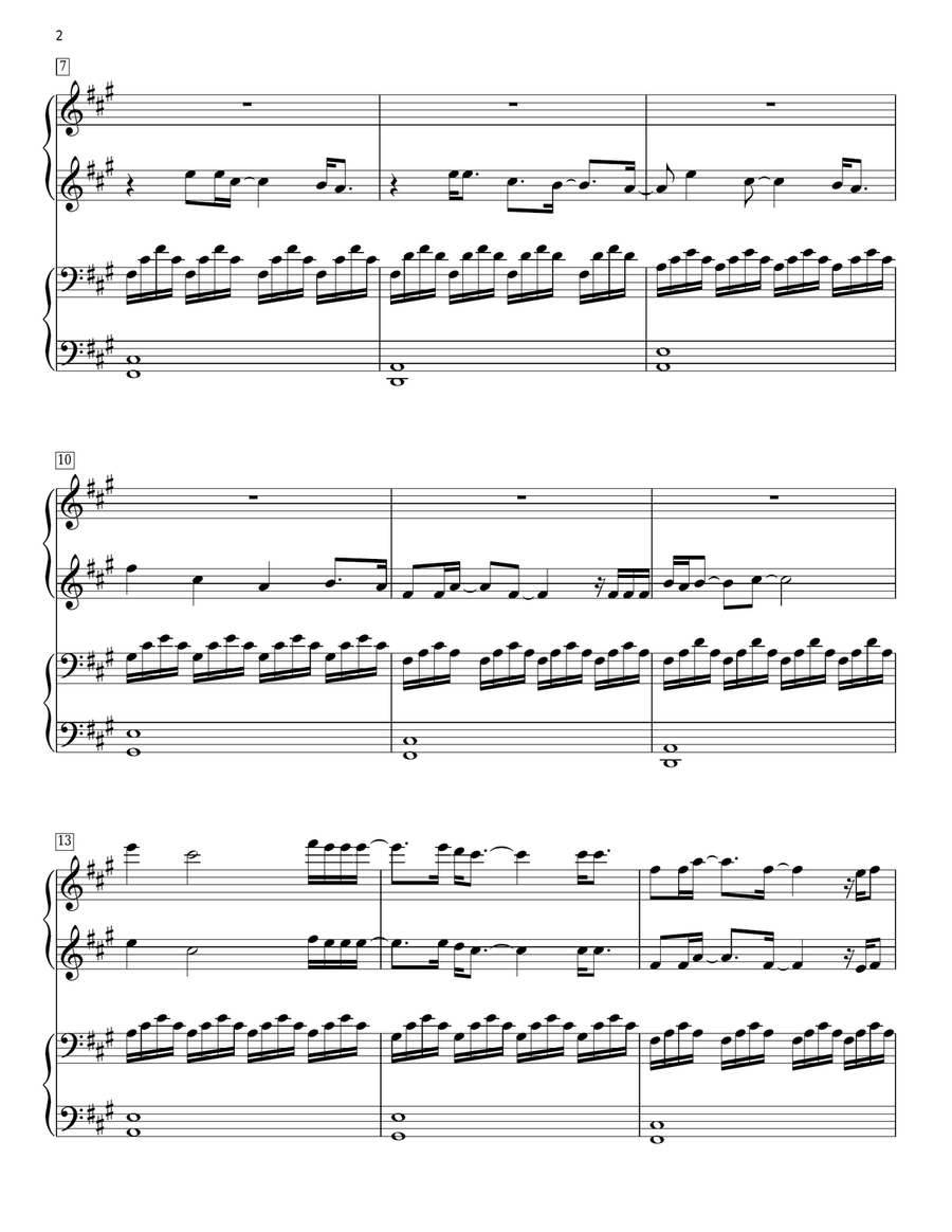 Someone Like You Piano Duet scores gallery preview page 2