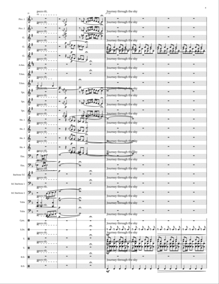 Variations on Sun Cycles Marching Band scores gallery preview page 4
