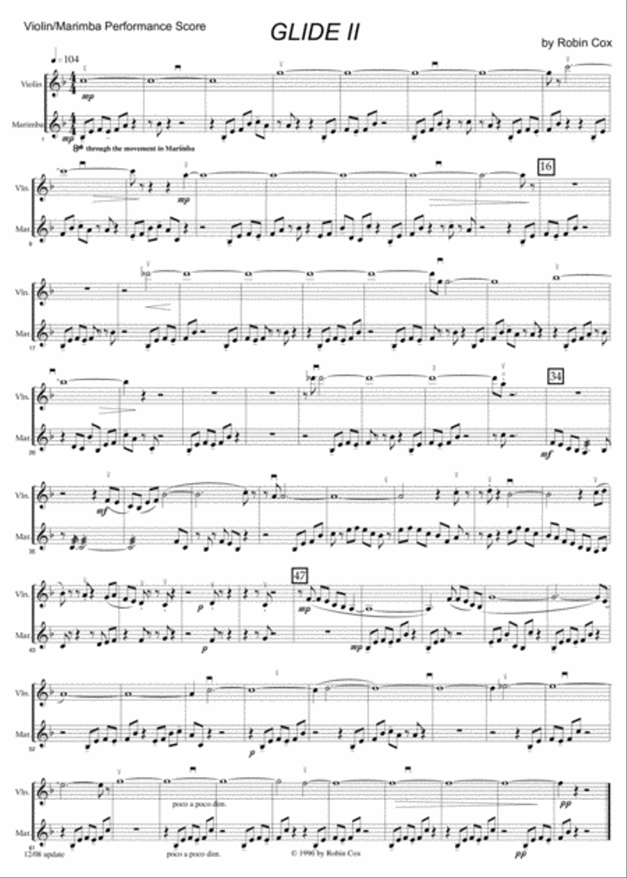 Glide, in three movements Violin scores gallery preview page 3