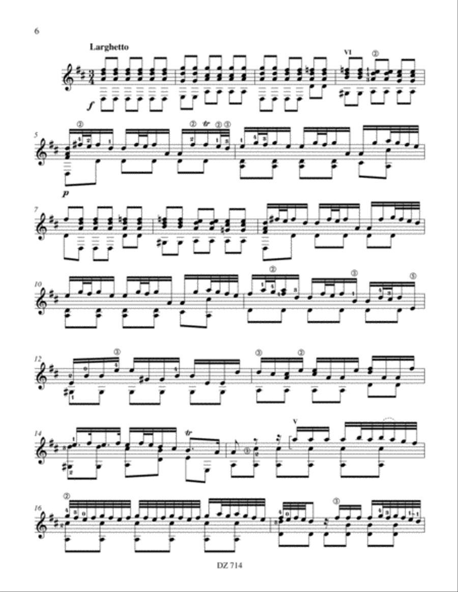 Concerto, no 9, RV 230 Concerto, no 9, RV 230 Classical Guitar scores gallery preview page 6