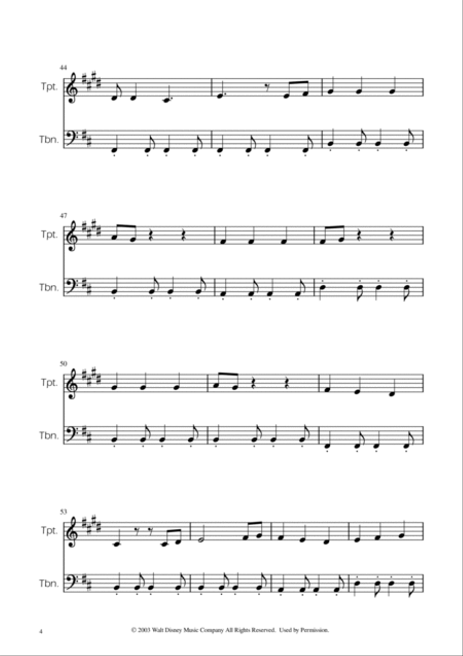 He's A Pirate Trombone Duet scores gallery preview page 4