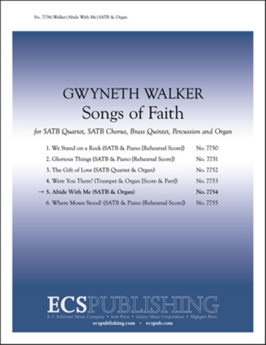 Songs of Faith: 5. Abide With Me 4-Part scores gallery preview page 1