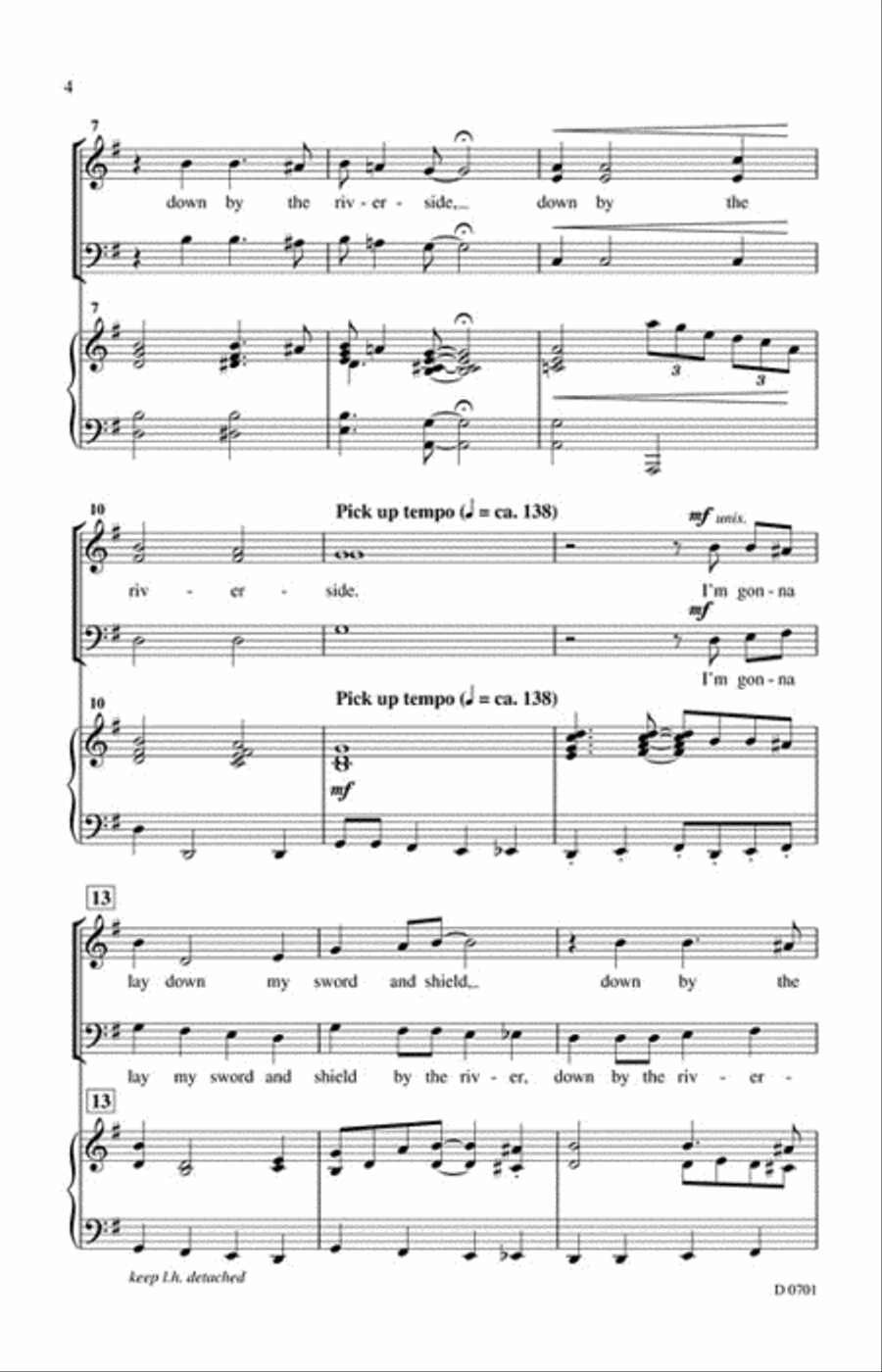 Down by the Riverside 3-Part scores gallery preview page 3