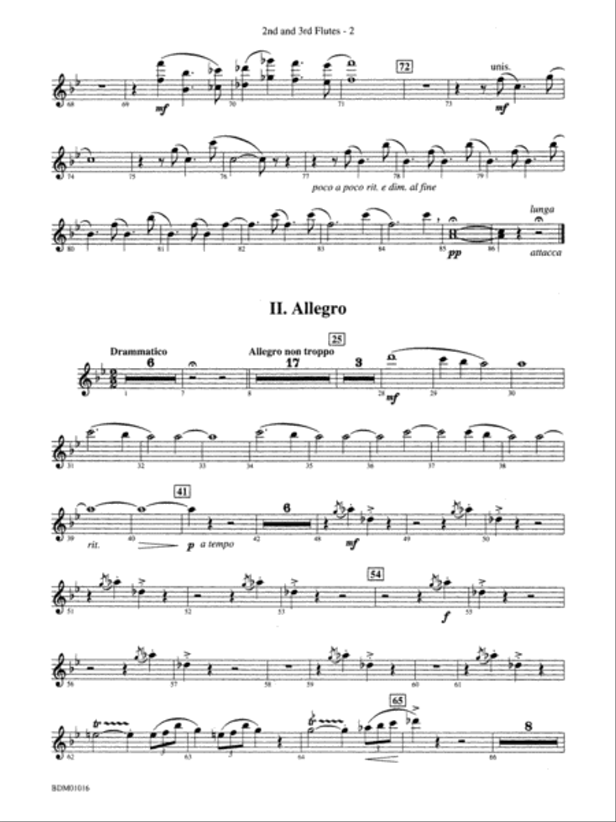 Fanfare and Allegro: 2nd & 3rd Flute Concert Band scores gallery preview page 2