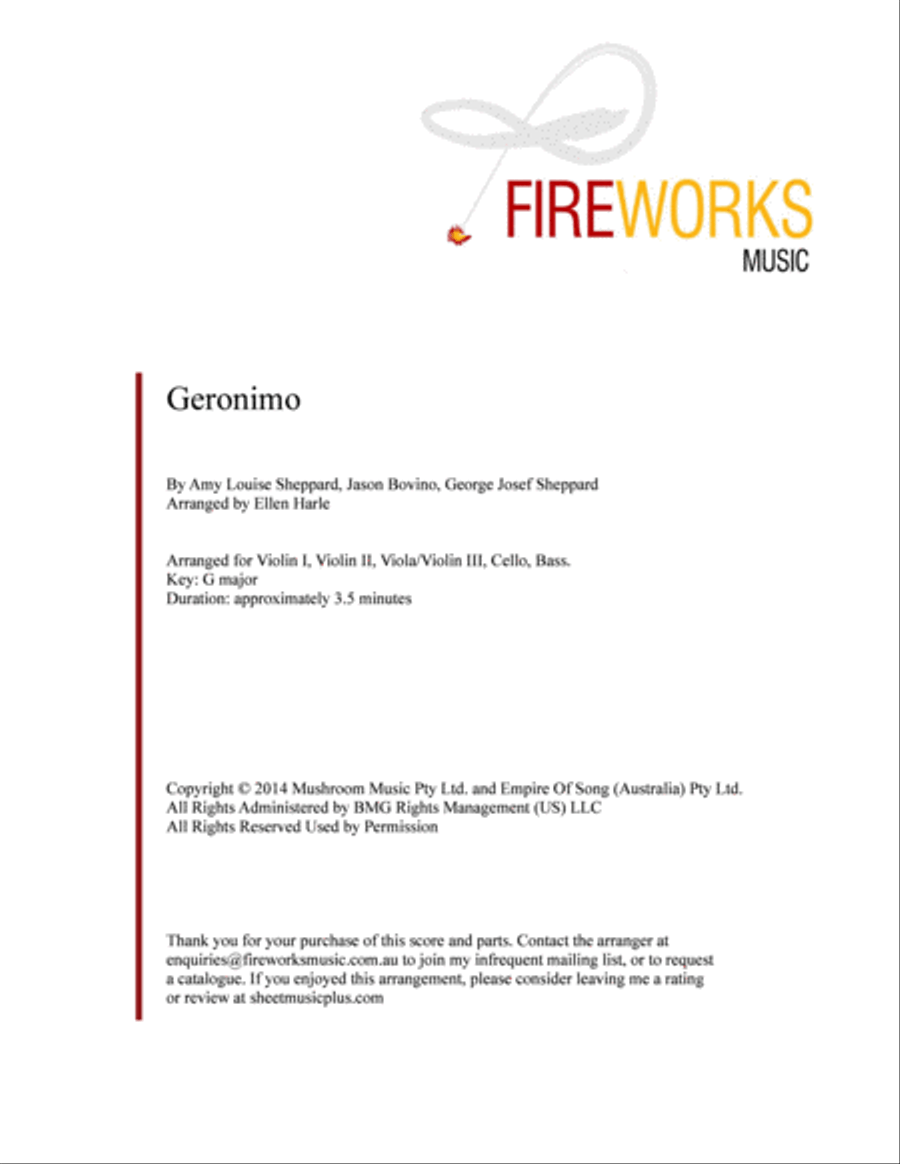 Geronimo String Orchestra scores gallery preview page 2
