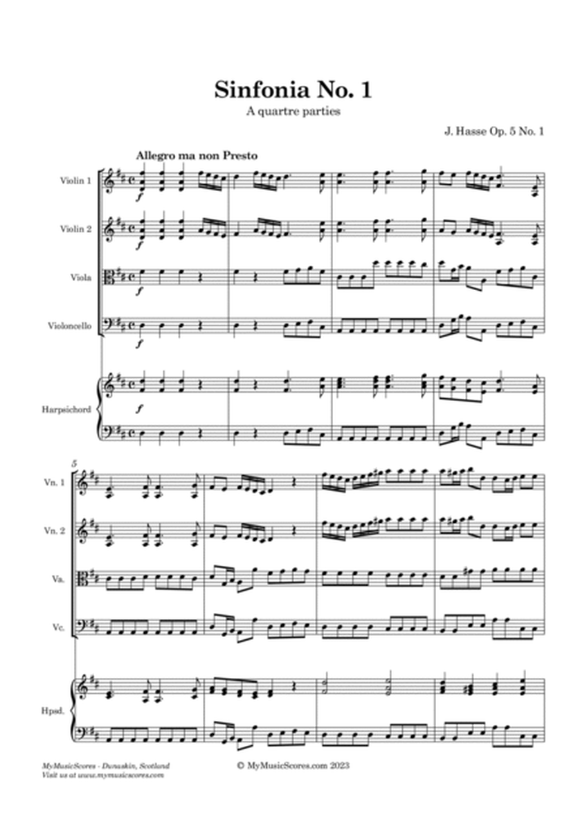 Hasse Sinfonie in D major Op 5 No 1 image number null