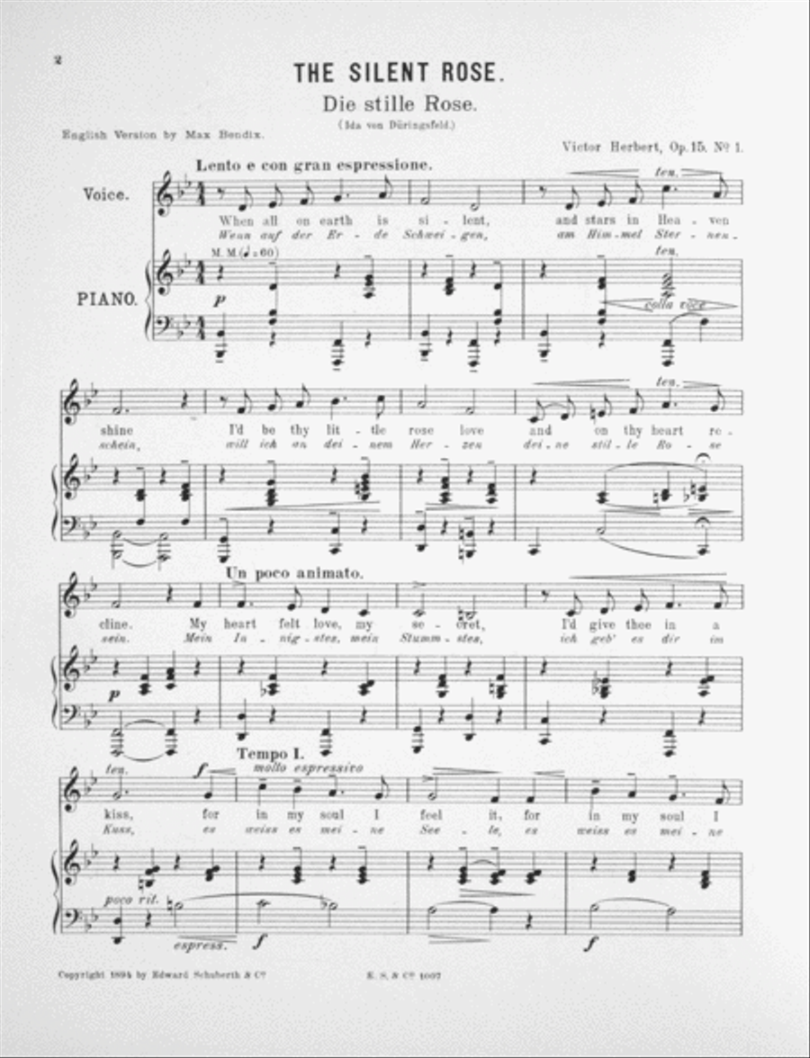 The Silent Rose (Die Stille Rose) Alto Voice scores gallery preview page 2