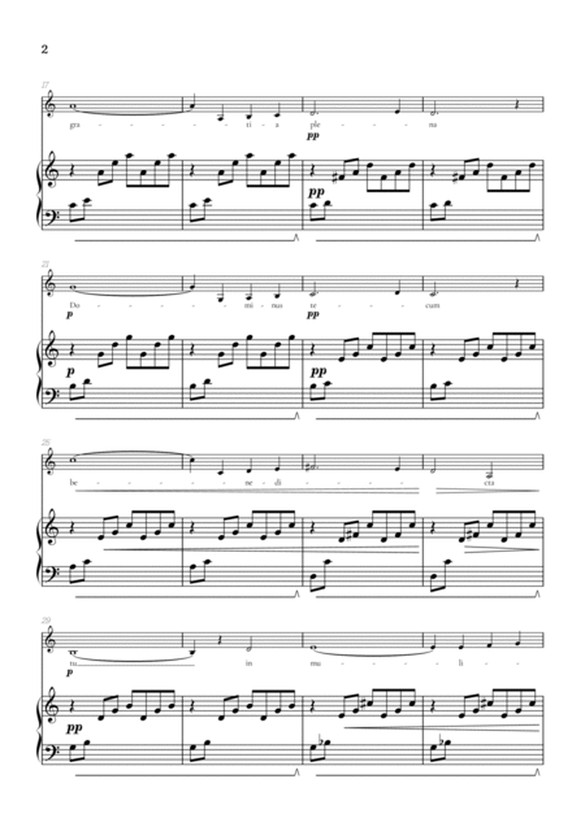 Bach / Gounod Ave Maria in C major • contralto sheet music with piano accompaniment image number null