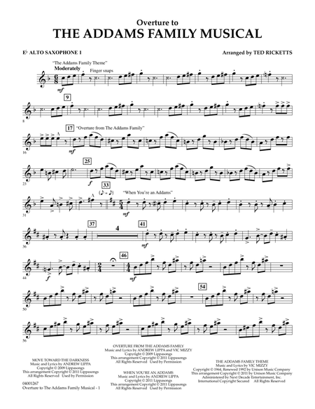 Overture to The Addams Family Musical - Eb Alto Saxophone 1