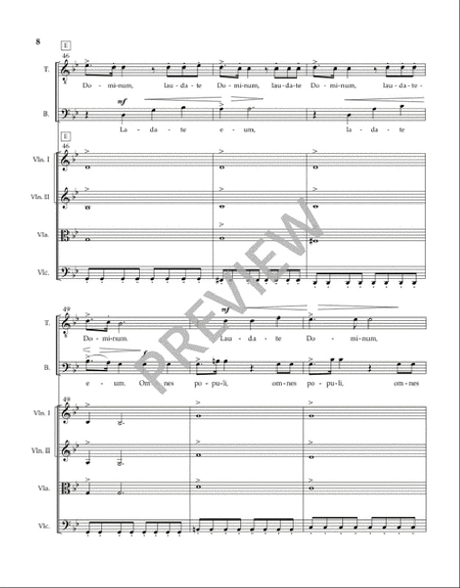 Laudate Dominum (Instrumental Parts) Choir scores gallery preview page 7