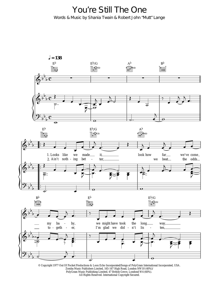 You're Still The One Acoustic Guitar scores gallery preview page 1