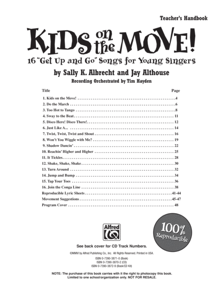 Kids On the Move (Book & CD) image number null