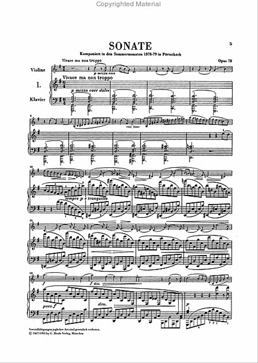 Sonatas for Piano and Violin Violin Solo scores gallery preview page 2