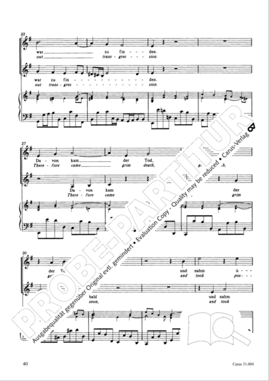 Christ lay in death's cold prison (Christ lag in Todesbanden) 4-Part scores gallery preview page 41