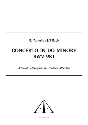 Concerto in do minore BWV 981