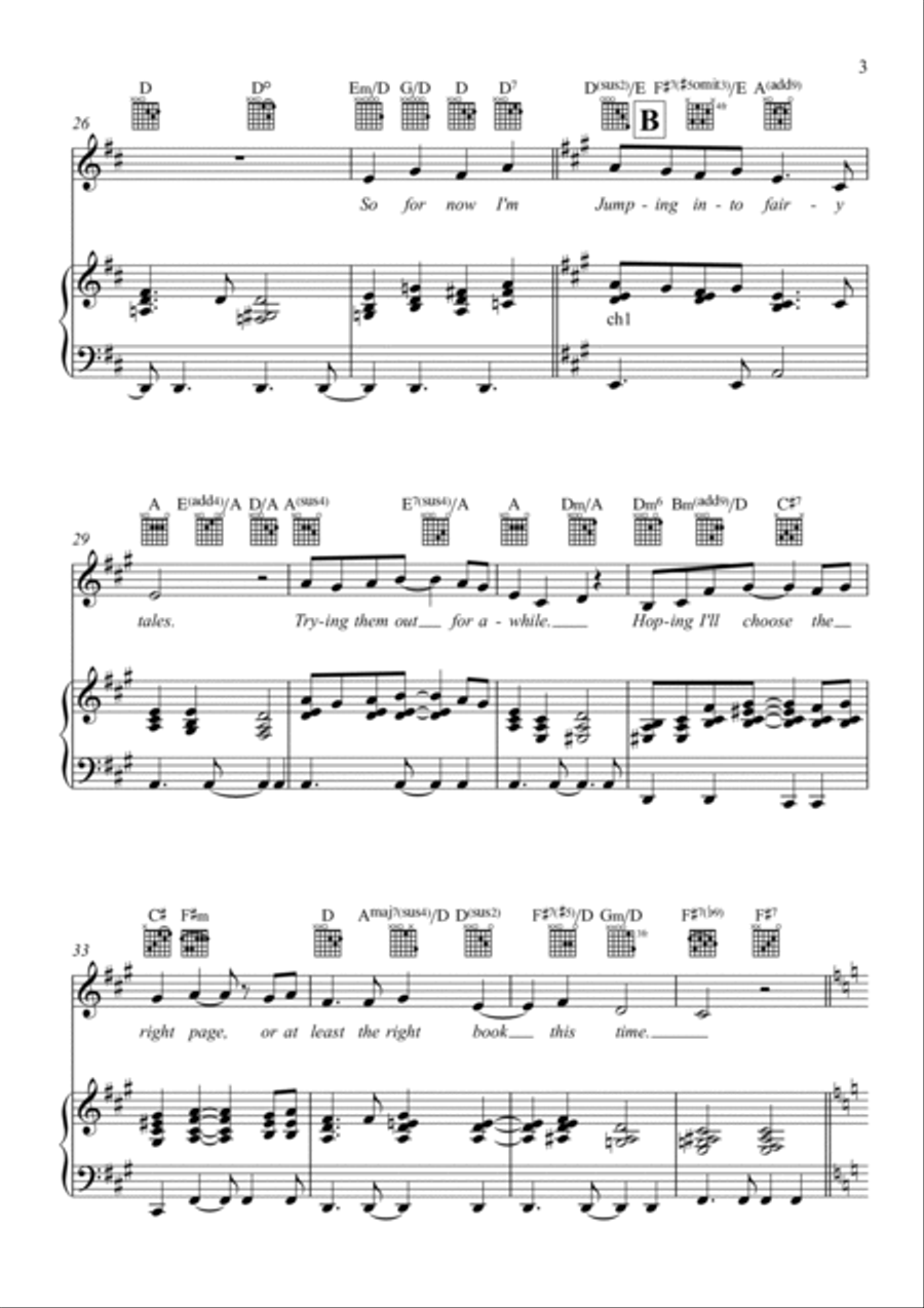 Fairy Tale Piano, Vocal, Guitar scores gallery preview page 3