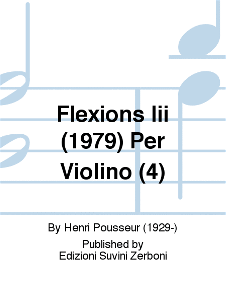 Flexions Iii (1979) Per Violino (4) Violin Solo scores gallery preview page 1