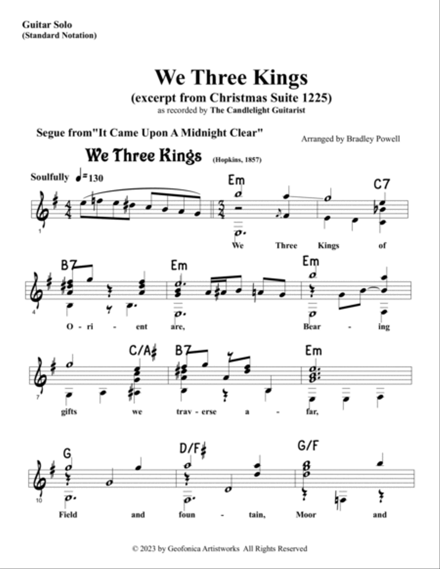 We Three Kings Acoustic Guitar scores gallery preview page 2