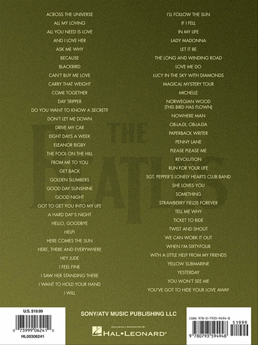The Beatles Collection – 2nd Edition Easy Piano scores gallery preview page 4