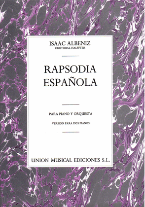 Book cover for Albeniz Rapsodia Espanola (halffter) 2 Pf