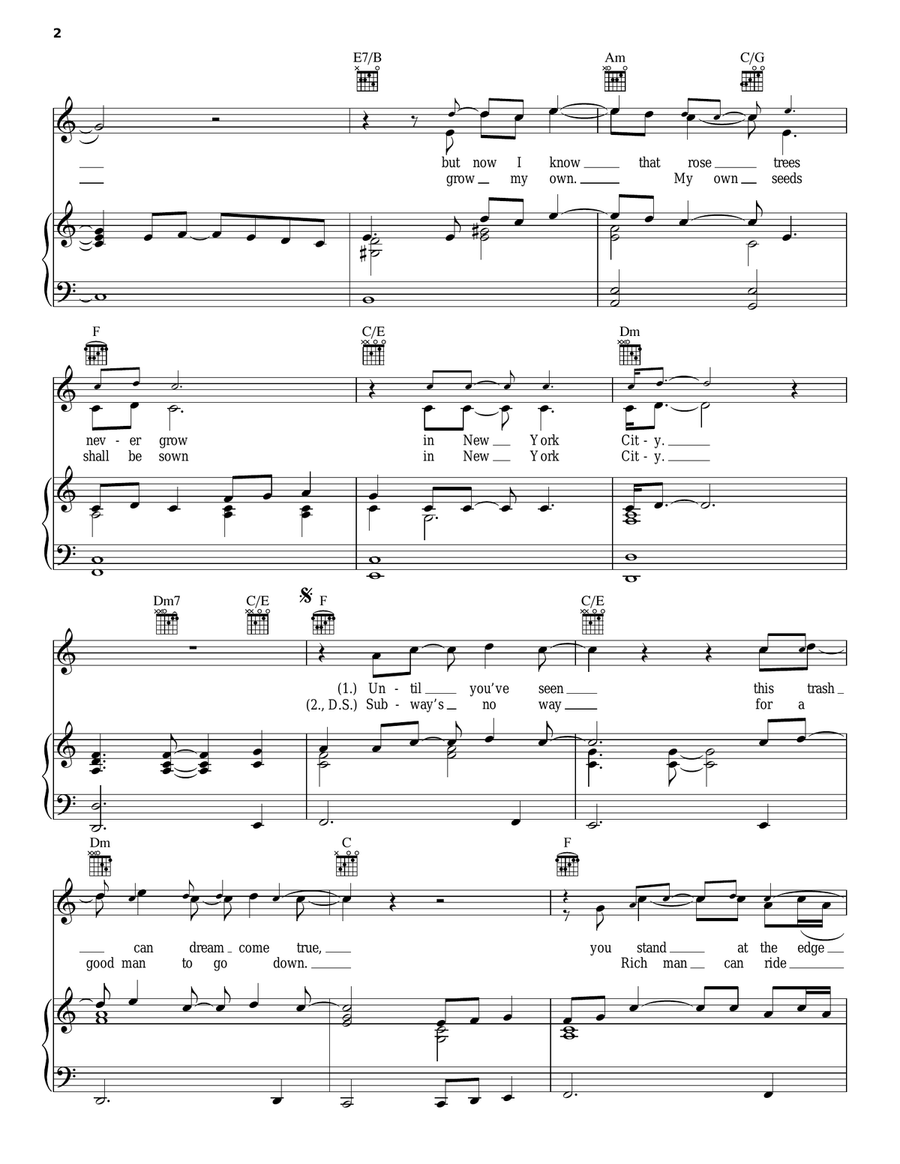 Mona Lisas And Mad Hatters Piano, Vocal, Guitar scores gallery preview page 2